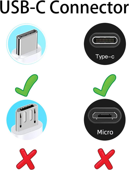 Power Cord for VAVA Baby Monitor Handheld Screen, 5V Charger Adapter, with Charging Cable 6.6 Feet (Not for Cam)...