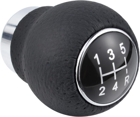 Abfer 5 Speed Shifter Knob Car Stick Gear Lever Shifting Knobs Shift Ball Replacement for Most Manual Vehicle Truck (Black)...