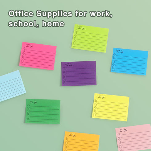 9 Pads to Do Lined Sticky Notes Self-Stick Note Pads with Line 3x4 Inch Adhesive Memo Sticky Notes Notepad...