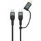 USB 2.0 USB-C to C with Lightning Adapter 2-in-1 Sync and Charge Cable, Black 6 ft...