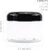 Cornucopia Brands 12 Ounce Clear Plastic Jars w/Black Plastic Lids (6-Pack); BPA Free PET Stackable Canisters for Bathroom & Kitchen Storage...