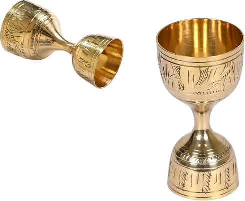 Engraved 30/60 ml Jigger Shot Glass, peg Measure - Made with Brass...