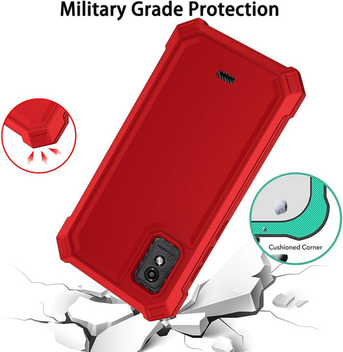 for BLU Studio Mini case, with Tempered Glass Screen Protector Full-Body Soft TPU Bumper Shockproof Silicone Protective Phone Cover Case for BLU S...