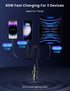 60W Car Charger USB C,toocki 3-Port Cigarette Lighter USB Charger PD & QC3.0 with 30W Type C Coiled Cable,Fast Car Charger Adapter for iPhone 15/P...