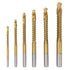 Titanium HSS Drill & Saw Bit Set Twist Drill Bits 3-8mm Serrated Side Cutting Drill Bit Woodworking Tools for Wood Dry Wall Plastic Metal...