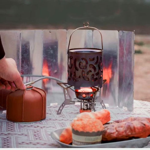 Camping heater Butane heater Candle heater Tent heater Small propane heater Emergency heater Portable stainless steel camping heater (silver)...
