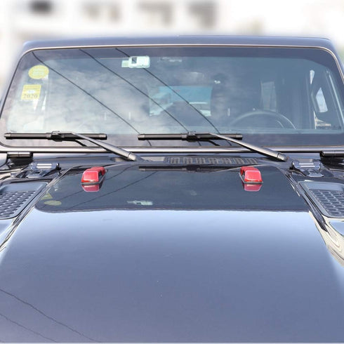 CheroCar JL JT Engine Hood Hinge Cover Decoration Cover Stickers Exterior Accessories for Jeep Wrangler JL 2018-2021, for 2020-2021Jeep Gladiator ...