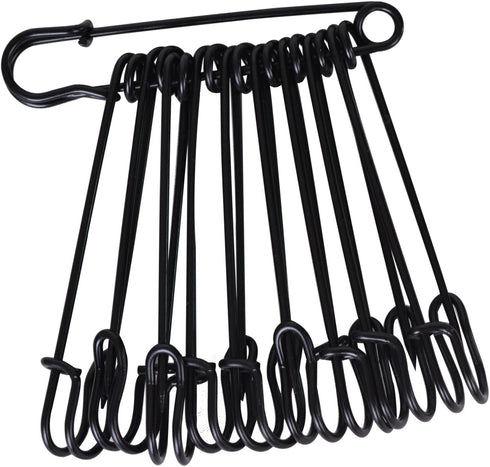 50 Pcs Safety Pins Heavy Duty Large Safety Pins Steel (Black)...