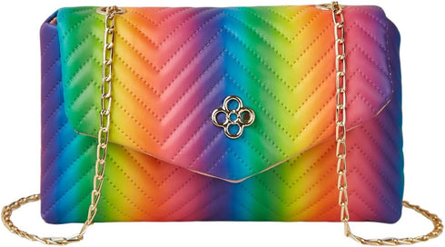 Verdusa Women's Buckle Crossbody Bag Chain Purse Flap Square Shoulder Handbag...