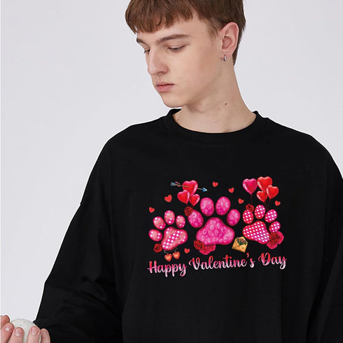 Valentine's Day Iron on Transfer Stickers 4 Sheets Valentines Day Love Design HTV Heat Transfer Vinyl Iron on Decals with Heart Designs for T-Shir...