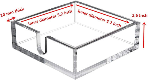IEEK Acrylic Cocktail Paper Napkin Holder,Decorative Clear Cocktail Napkin Caddy Beverage Napkin holder,Pack of 1...