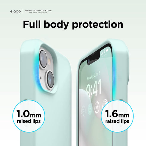 elago Compatible with iPhone 14 Case, Liquid Silicone Case, Full Body Protective Cover, Shockproof, Slim Phone Case, Anti-Scratch Soft Microfiber ...