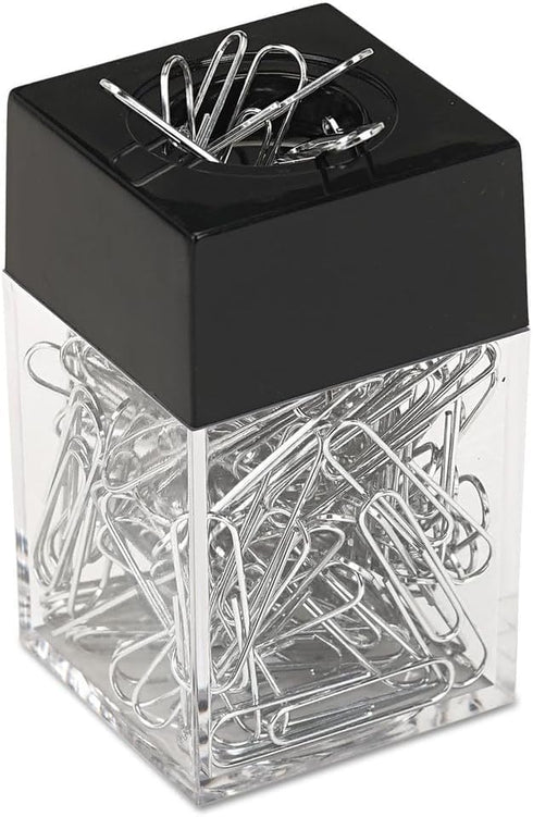 Black Magnetic Paper Clip Dispenser Holder Paperclip Dispenser for Desk, School, Office, Desk Supplies Holders and Dispensers Desk Accessories and...