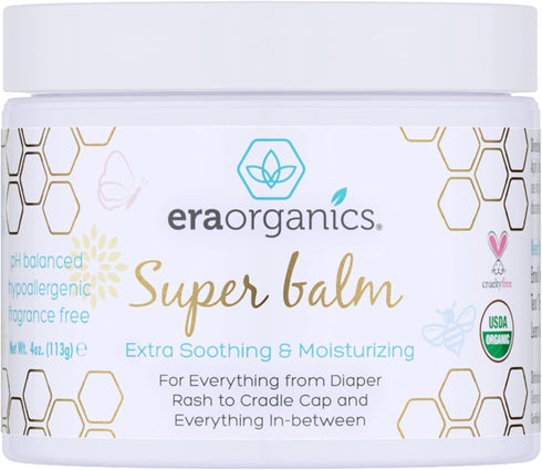 Era Organics Healing Ointment for Babies - USDA Certified Organic Natural Moisturizer Gentle on Sensitive Skin Prone To Baby Eczema, Cradle Cap (I...
