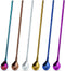 6 PCS Long Handle Spoon, 9 Inch Ice Tea Spoon, Ice Cream Spoon, Coffee Spoon, Cocktail Stirring Spoons, Reusable Stainless Steel Straw Spoon for C...