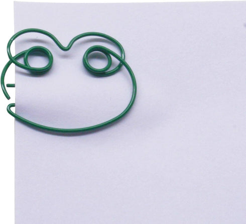 100 Count Frog Shaped Paper Clips Great for Paper Clip Collectors or Office Gift - Comes in Round Tin with Lid and Gift Box (Green)...