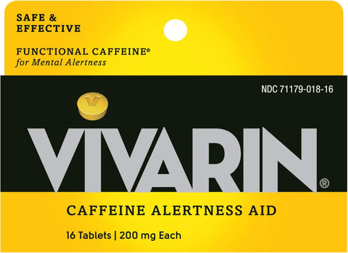 Vivarin, Caffeine Pills, 200mg Caffeine per Dose, Safely and Effectively Helps You Stay Awake, No Sugar, Calories or Hidden Ingredients, Energy Su...