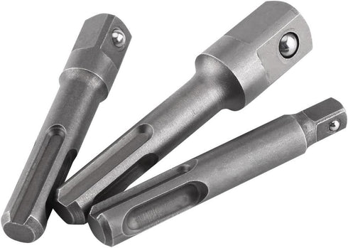Impact Socket Set Hand Tools, SDS Plus Shank to 1/4" Hex Socket Adaptor, SDS Plus to 1/4" hex Socket, 1/4" Head, 3/8" Head,1/2" Head, Socket Adapt...