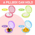 4 Pcs Mini Pill Organizer Small Pill Box Cute Portable Pill Case for Pocket Purse Travel Storage Containers Earplug Case Medicine Dispenser Vitami...