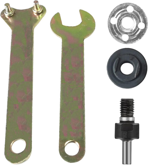 5 in 1 Electric Drill Conversion Angle Grinder Adapter Connecting Rod Kit with Wrench Variable Shaft Coupler Converter Tool, 6mm Arbor Mandrel Ada...