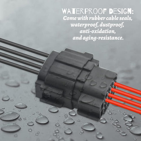 WMYCONGCONG 2 Kits 16 Pin Way Waterproof Electrical Connector Plug for Car Automotive (16 Pin)...