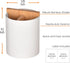 Ceramic Toothbrush and Toothpaste Holder with Bamboo Divider for Bathroom Countertop, White Toothbrush Organizer Stand for Bathroom Vanity Counter...