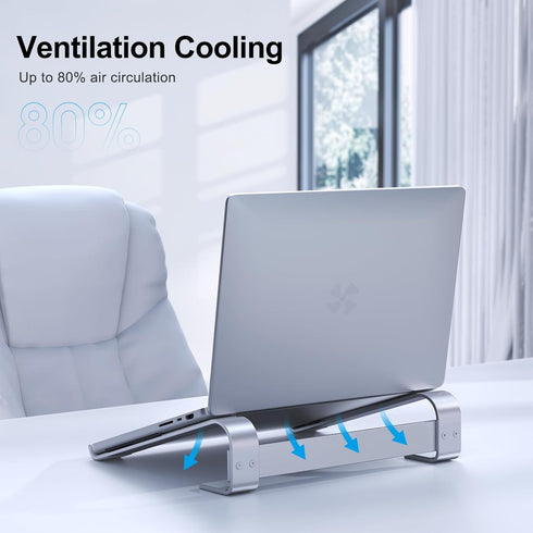Laptop Stand for Desk, Aluminum Laptop Riser, Ergonomic Computer Stand for Laptop, Laptop Cooling Stand Compatible with for MacBook Pro/Air, Dell,...