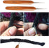 MORFEN 8PCS Dreadlock Crochet Hooks for Hair, Dreadlocks Crochet Needles(0.5mm+0.7mm) with Wood Beads, Dreadlock Needle Tools for Braid Craft, Dre...
