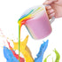 LET'S RESIN 17OZ/500ML Split Cup with Handle, Thicken & Easy Clean Split Cups for Paint Pouring with 5 Channels, Silicone Reusable Fluid Art Split...