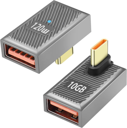 GELRHONR USB C to USB 3.1 Adapter, Type C Male to USB Female OTG Adapter with 10Gbps Data Transfer 120W/6A Fast Charging,Thunderbolt 3 to USB Fema...