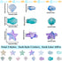 SUNNYCLUE 1 Box 150Pcs Starfish Beads Fish Glass Beads Sea Shell Beads Bulk Blue Pink Green Summer Ocean Animal Charms Beads Double Sided Loose Sp...