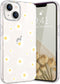 Cute White Small Daisy Floral Case Designed for iPhone 13, Crystal Clear Daisy Flowers Girly Phone Case, Stylish Soft TPU Flexible Cover Shockproo...