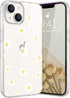 Cute White Small Daisy Floral Case Designed for iPhone 13, Crystal Clear Daisy Flowers Girly Phone Case, Stylish Soft TPU Flexible Cover Shockproo...