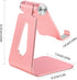 Rose Gold Foldable Aluminum Alloy Cell Phone Holder,Tabletop Metal Phone Stand with Adjustable Angle by Swivel Axis,Smartphone Cradle...
