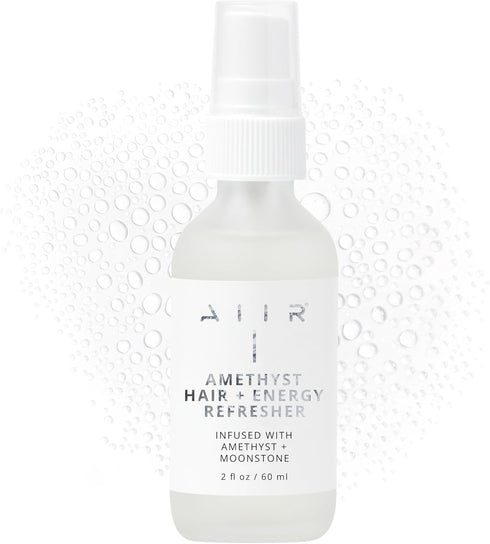 AIIR Amethyst Hair + Energy Refresher - 2 Fl Oz Crystal Infused Room and Hair Mist with Rose Water for Positive Energy Cleansing...