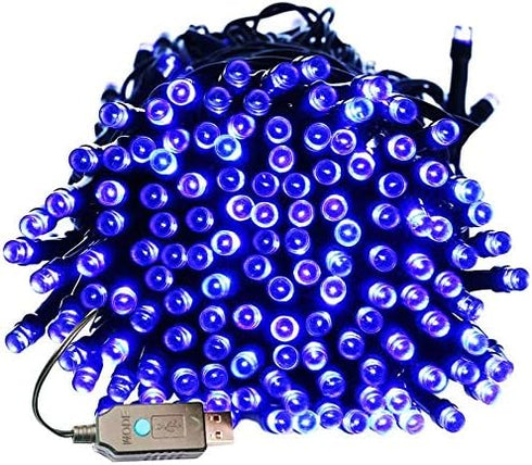 FULLBELL Decorative String lights 72.2 Feet 200 LED Fairy Lights 5V USB Powered Supply with Multi Lighting Modes Controller for Chirstmas Tree, Bi...