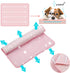 Pet Cooling Mat for Dog Cat Washable Cooling Pad, Reusable Ice Silk Dog Self Cooling Mat, Pet Sleeping Pad Blanket for Pet Beds Kennels Couches So...