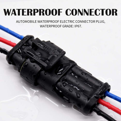 3 Pin Connector Waterproof Connector,Male and Female Way 16 AWG Wire Suitable for car Truck, Boat and Other Wire Connection (5 kit)...