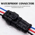 3 Pin Connector Waterproof Connector,Male and Female Way 16 AWG Wire Suitable for car Truck, Boat and Other Wire Connection (5 kit)...