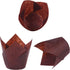 Ruisita 150 Pieces Mini Baking Cups Tulip Baking Cups Cupcake Liners Muffin Liners for Wedding, Birthday, Christmas, Baby Shower Parties (Brown, N...