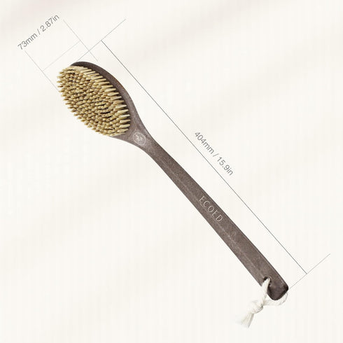 Back Bath Brush- Coffee & Wheat Straw Handle- for Shower Vegan Bristle Bath Scrubber Body Brush for Showering, Shower Brush for Men & Women…...