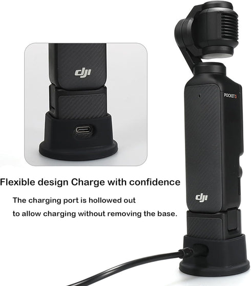 PCTC Silicone Non-Slip Desktop Mount for DJI Osmo Pocket 3, Lightweight and Compact, OSMO Pocket 3 Accessories (Silicone Black/Large)...