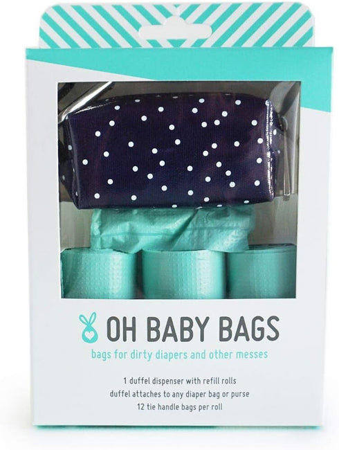 Duffel Dispenser Gift Box - NVY/Wht Dot...