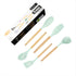 Kitchen Utensils Set, 5 Pcs Non-Stick Silicone Kitchen Cooking Utensils with Wooden Handle, Kitchen Spatula Cookware Utensils Set, Heat Resistant ...