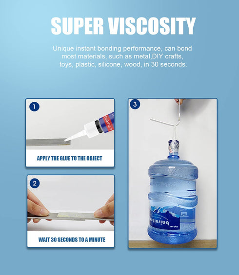 Ultra Strong Clear Super Glue - 3-Gram Tubes, Instant Adhesive Perfect for Ceramic, Wood, Metal, Rubber, Plastic, Glass | Ideal for DIY Projects -...