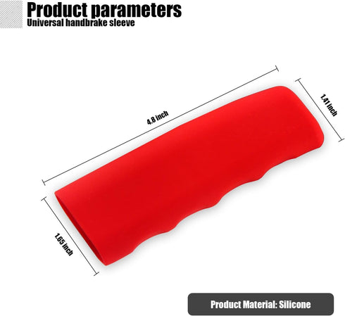 1 PC Car Handbrake Cover, Silicone Decorative Cover, Wave Shaped Handbrake Protector, for Car Brake Levers (Red)...