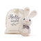 Youuys Wooden Baby Rattle Toys, Easter Bunny Rattle for Baby Crochet Bunny Rattle Toy Natural Wood, Shaker Rattle for Hand Grips, Boy Girl First R...