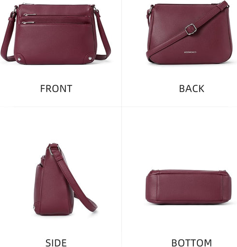 WESTBRONCO Crossbody Bags for Women, Medium Size Shoulder Handbags, Satchel Purse with Multi Zipper Pocket...