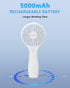 TriPole Handheld Fan 5000 mAh Battery Operated Mini Fan Portable Small Personal Fan with Powerful Wind USB Rechargeable Eyelash Fan for Makeup Gir...