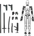 MIGESS(Assembly Completed 3D Printed and Multi-Jointed Action Figure,Multi-Jointed and 3D Printed Robot,Desktop Decorations for Action Figures for...